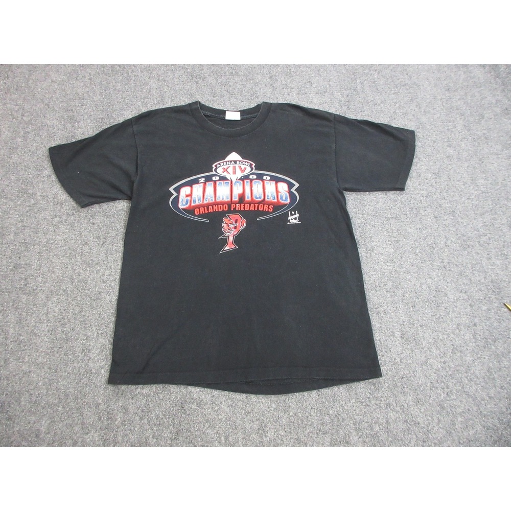 Vintage Orlando Predators Shirt Mens Large Black Arena Football Champions 2000